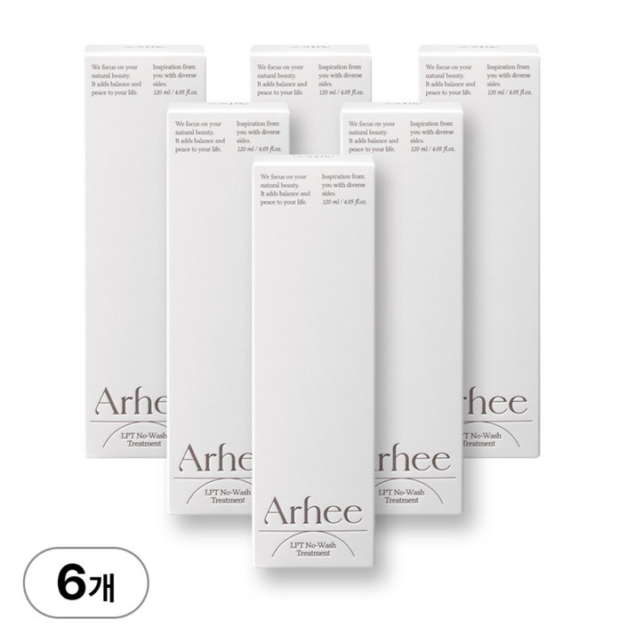 아르히 노워시 트리트먼트 극손상 고단백 리커버리 헤어팩, 6개, 120ml