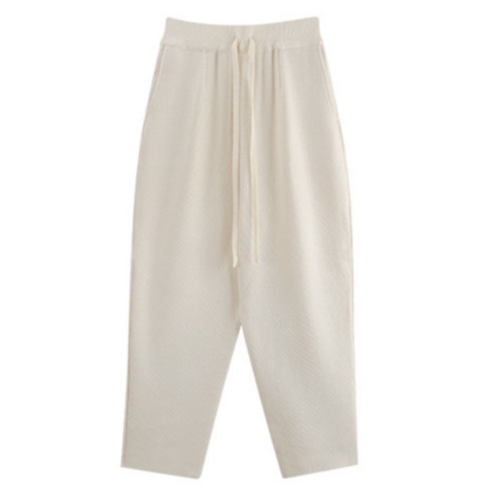 루어스룸 탄탄 소프트 가을 겨울 허리 밴딩 골지 도톰 데일리 조거 일자 울 니트바지 니트 팬츠