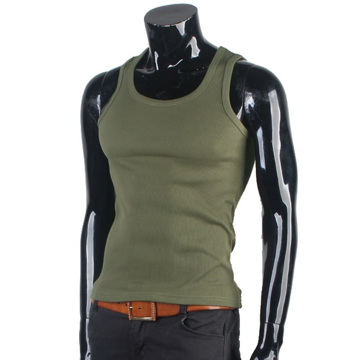 더슬림 골지망고나시 짱짱한 골지원단 운동 헬스 남자나시 민소매