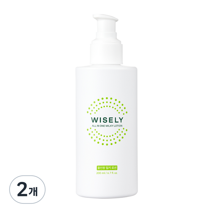 와이즐리 남성 올인원 밀키 로션, 2개, 200ml