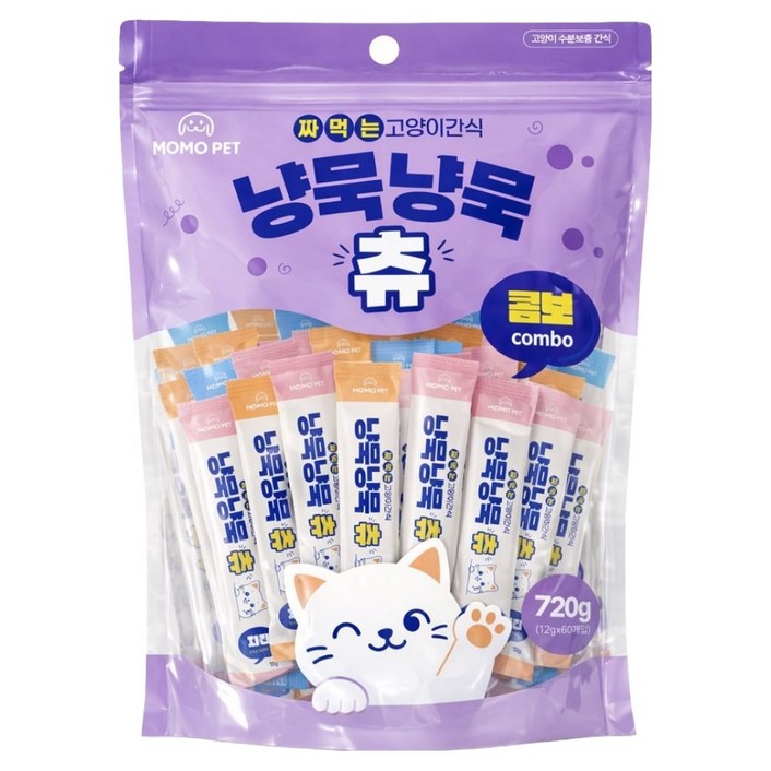 MOMOPET 냥묵냥묵 고양이 대용량 짜먹는 간식 60p