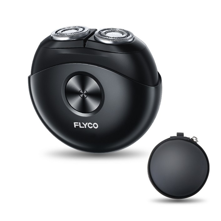 플라이코 휴대용 헤드분리 C타입 충전 전기면도기  하드 케이스 세트, FS891KR면도기, 블랙면도기