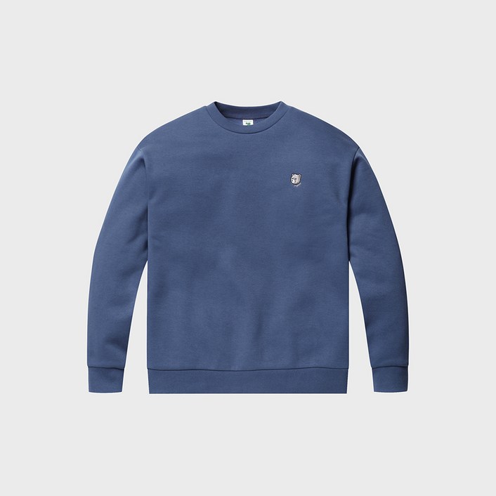 캐주얼 문베어 세미오버핏 플리스 맨투맨