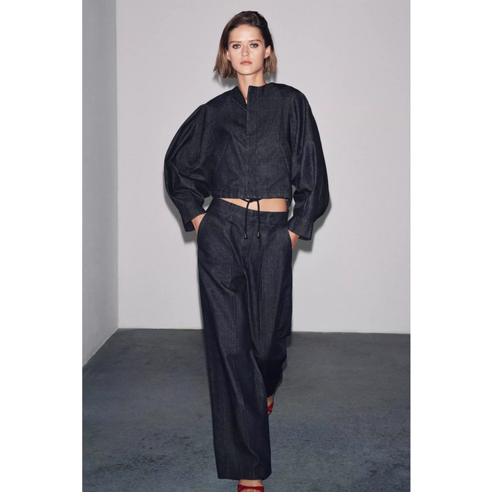 5Y90869 ZARA 가을신상 여자 데님팬츠 와이드핏청바지5216260