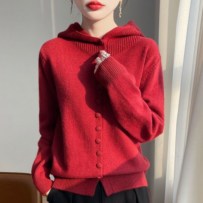 ORZQU 여성 여름 신상 후드 니트 카디건 아우터 루즈핏 캐주얼 맨투맨 스웨터