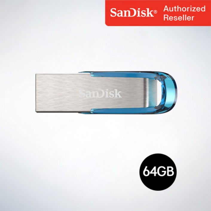 샌디스크 USB 메모리 Ultra Flair 울트라 플레어 USB 3.0 CZ73 64GB 트로피칼블루