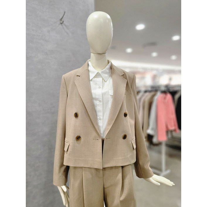 씨씨콜렉트 여성 자켓 패션 심플 데일리코디 더블 브레스트 크롭 셋업 재킷 E231PSF119 2585655DH2259270
