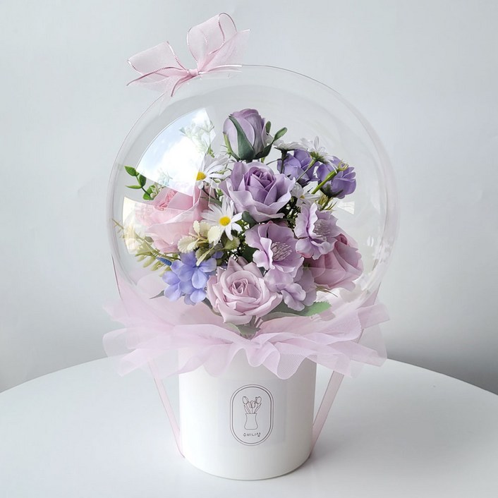 수비니샵 퍼플믹스 꽃풍선 레터링풍선 환갑 칠순 팔순 졸업식 생일 생신 축하 풍선꽃다발
