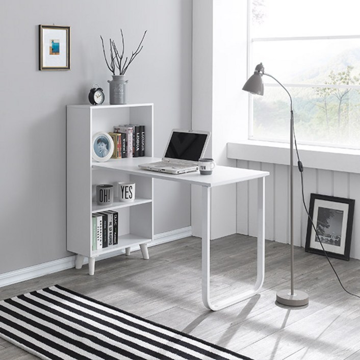 라움가구 치이즈 2R 미니 h형 철다리 책상세트 (착불)