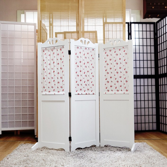 높이 130cm플라워 패널 미니 원목 인테리어 파티션 사무실 책상 낮은 가림막 공간분리 칸막이