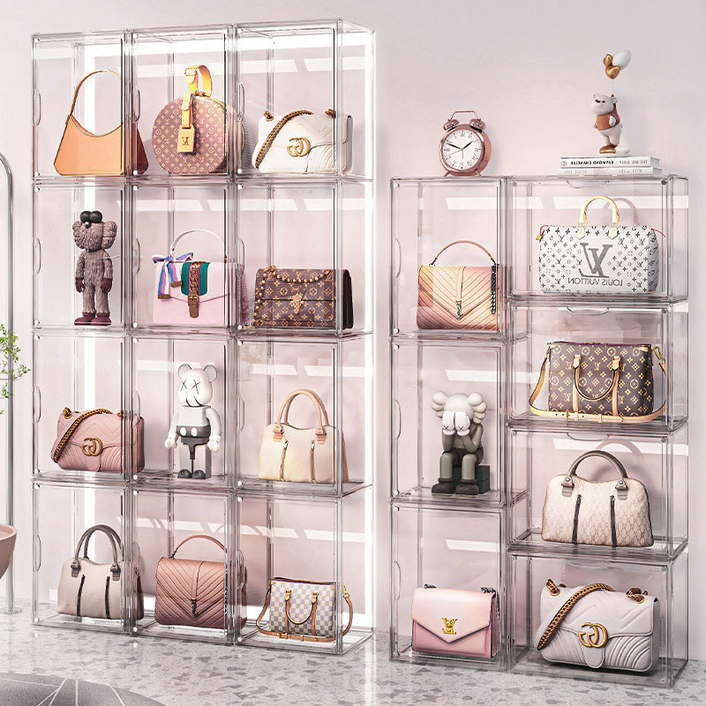 찬람 명품 신발 가방보관함 투명 가방정리함 아크릴케이스, 10개, 362722cm
