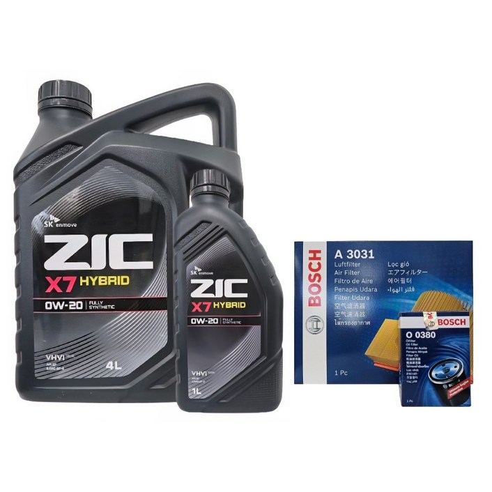 쏘렌토 MQ4 1.6 하이브리드, 지크 하이브리드 0W20 4리터 + 1리터 + 보쉬필터세트