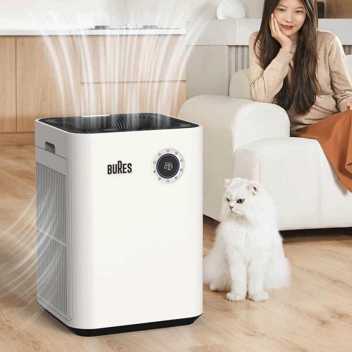 BURES 공기청정기 펫케어 고양이털 알레르기 살균기