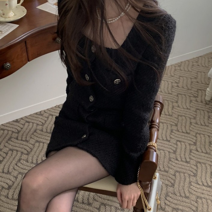 고퀄리티 트위드 원피스 겨울 정장 자켓 하객룩 데이트룩