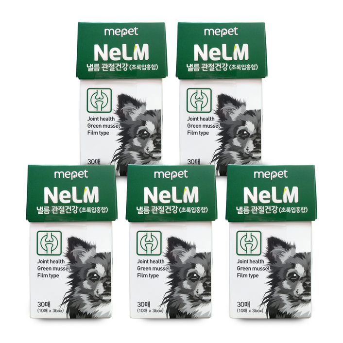 미펫 낼름 관절건강 초록입홍합 필름 영양제 30매 강아지영양제
