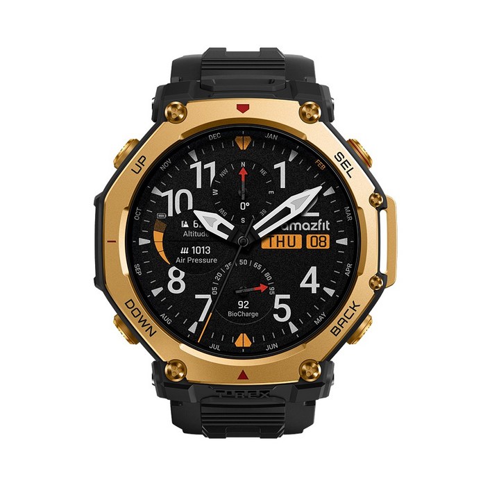 어메이즈핏 스마트워치 TREX 3 PRO, GPS  블루투스, 4.8cm, 골드