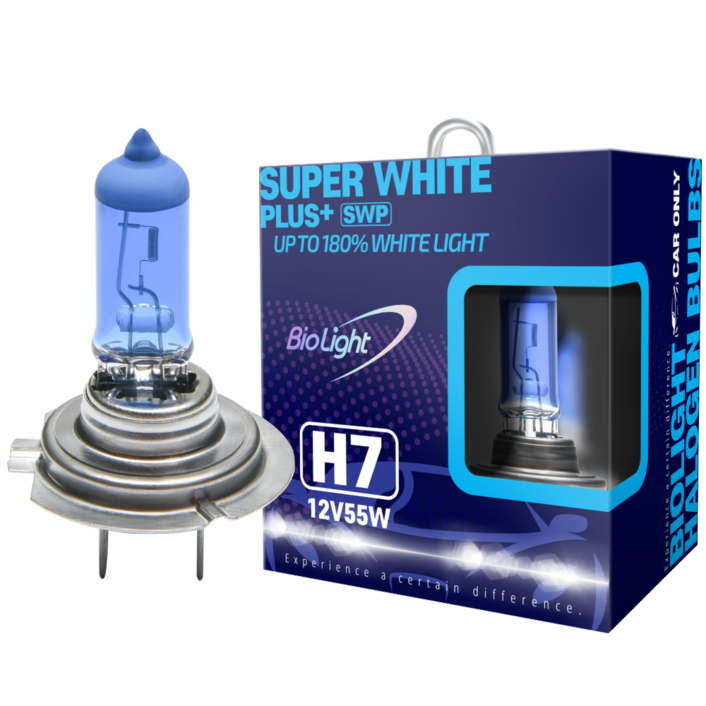 차량용 할로겐 램프 슈퍼 화이트 플러스 H7 1 Set, 2개, SUPER WHITE PLUS, H7