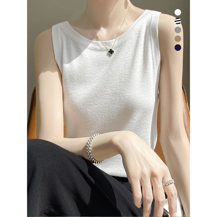 키리앙 셔벗 쿨터치 민소매 니트