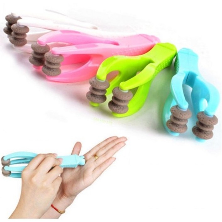 엠디크루 손가락 마사지기 마사지기 마사지롤러 지압기, 1개, 화이트