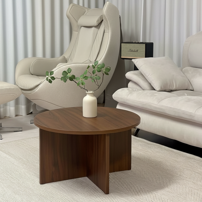 도르리 거실 사이드 테이블 소파 테이블 침대 협탁 원목 테이블L 600, 브라운