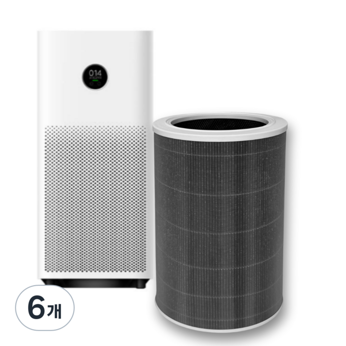 샤오미 미에어 4 프로 스마트 공기청정기 호환 필터 AC-M15-SC, 6개, 미에어4 PRO