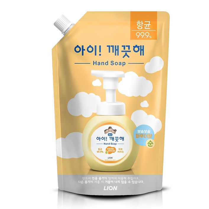 아이깨끗해 항균 폼 핸드솝 순 보송보송 파우더향 리필 아이깨끗해 항균 폼 핸드솝 순 보송보송 파우더향 리필