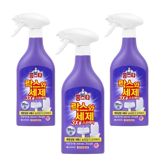 홈스타 락스와 세제 스프레이 후로랄, 500ml, 3개 홈스타 락스와 세제 스프레이 후로랄, 500ml, 3개
