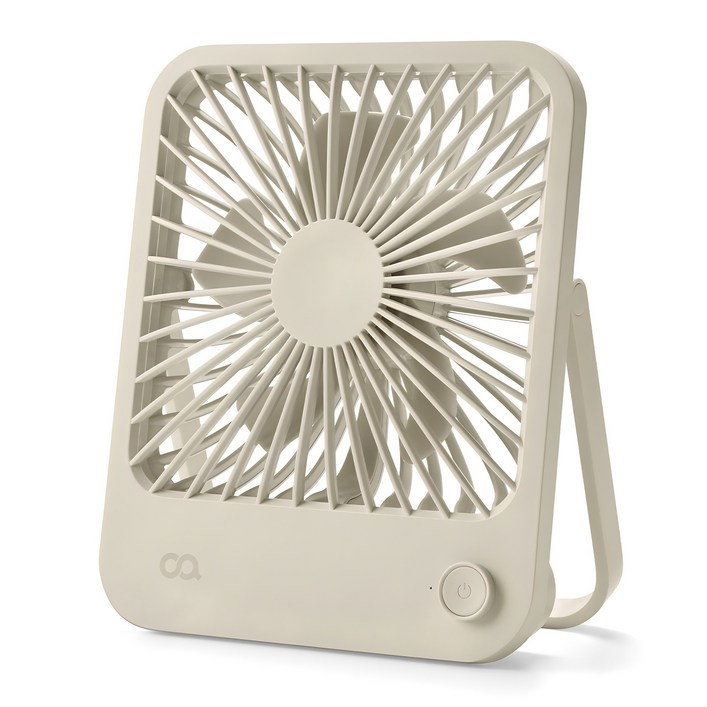 오아 스퀘어 미니 탁상용 무선 휴대용 USB BLDC 선풍기, OFN041BE, 베이지