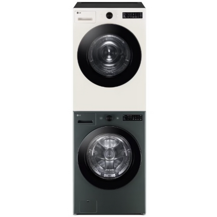 LG전자 트롬 오브제컬렉션 세탁기  건조기  키트 세트 KFG21GN9EN 21kg  19kg 방문설치, KFG21GN9EN, 네이처 그린세탁기, 네이처 베이지건조기