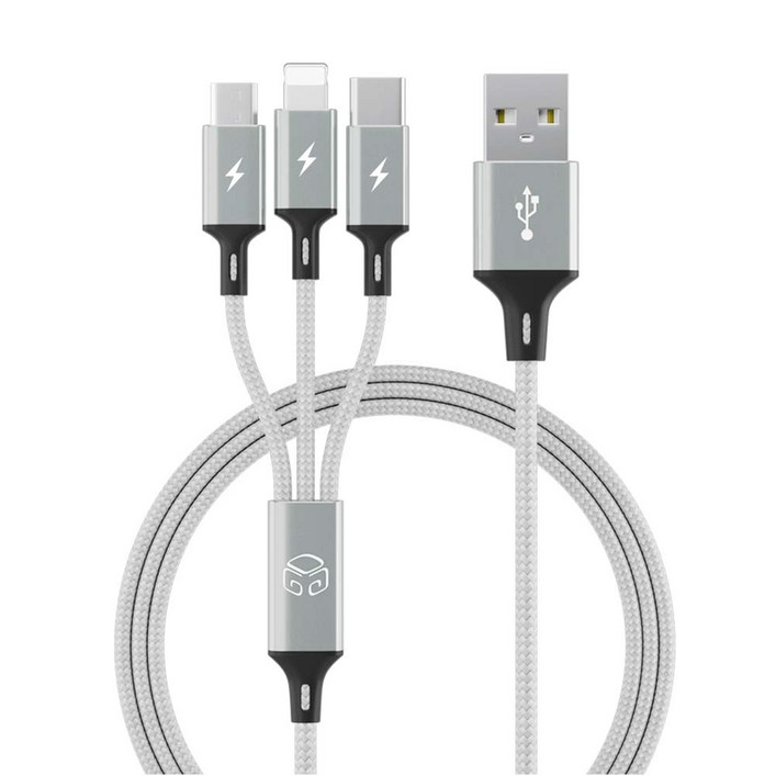 디지지 3in1 스마트폰 고속 충전 멀티케이블 스카이 메타