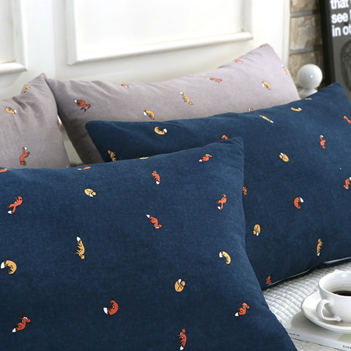 지베딩 꼬마여우 나노화이바 베개커버 2p  프리미엄 훼다 베개솜 2p