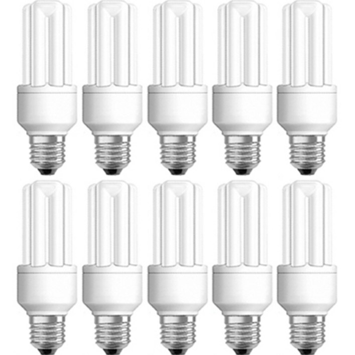 오스람 삼파장 램프 E26 Duluxstar 20W, 백색, 10개