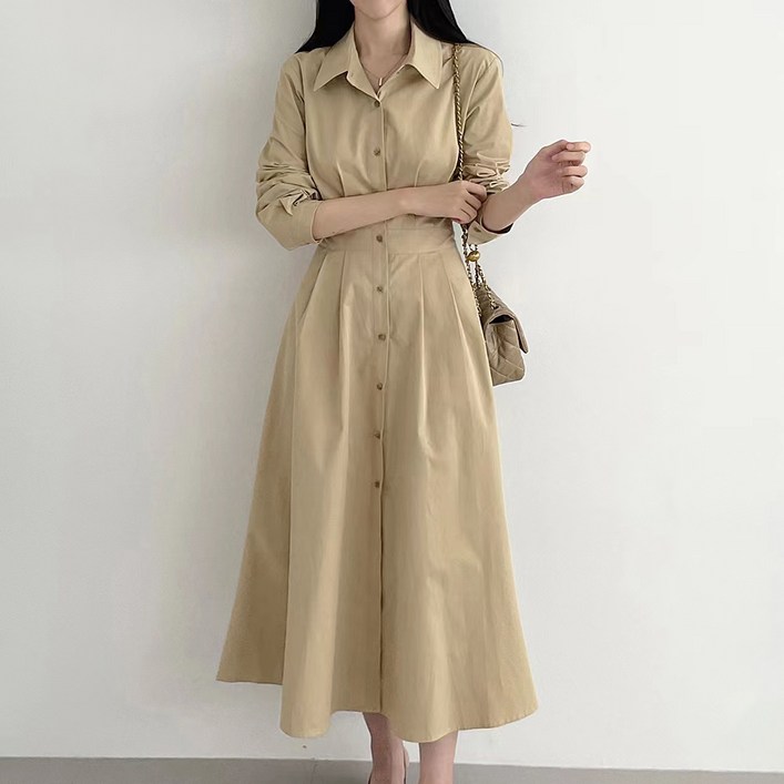 페이퍼먼츠 클래식 플레어 셔츠 원피스 08757