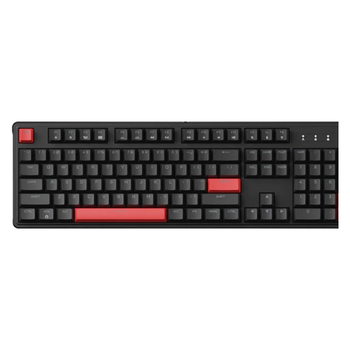 레모키 X3 유선 Red LED 기계식 키보드, 블랙, X3A1, 적축