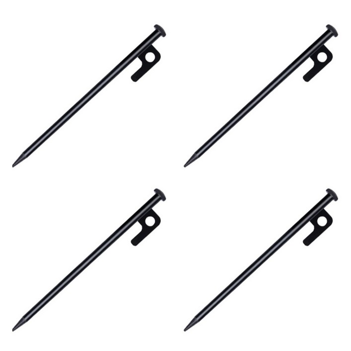 플로우코드 텐트 고정핀 말뚝 블랙, 4개