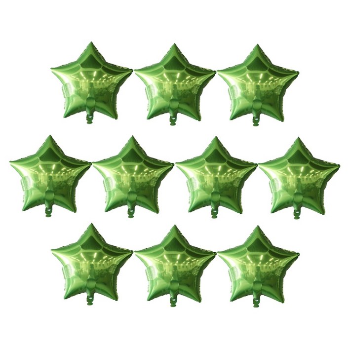 코히모 별모양 은박 파티 풍선 45cm 5W0398, 10개, 그린
