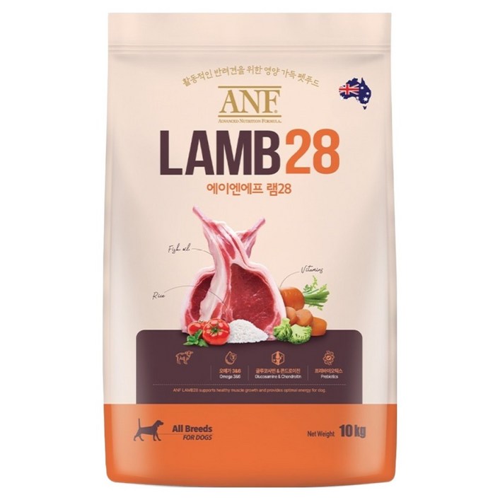 ANF 전연령 강아지 램28 건식사료, 양, 10kg, 1개