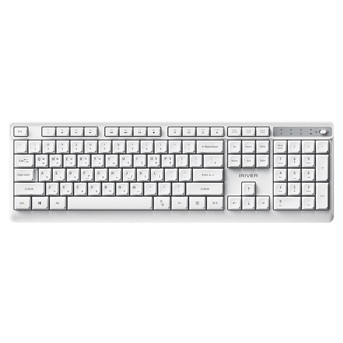 아이리버 오피스 기어 생활방수 키스킨 저소음 무선 키보드, 화이트, WK101, 제조사축
