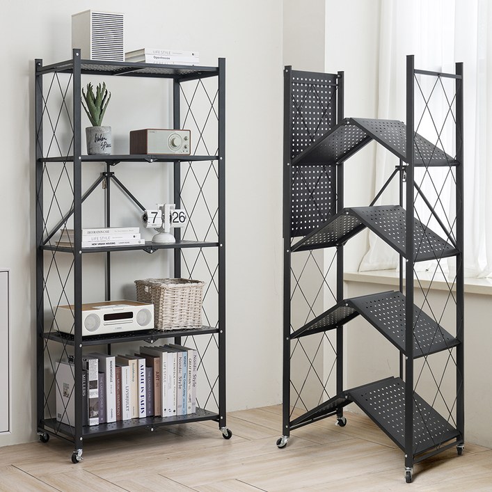 코멧 원터치 접이식 다용도 이동식 선반