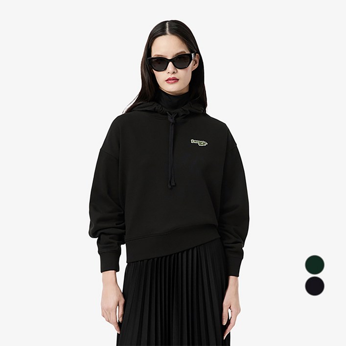 라코스테 여성용 소프트브랜딩 후드 스웻셔츠 SF7607-55N