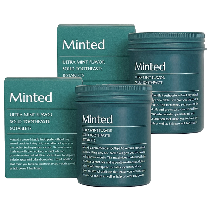 민티드 프리미엄 고체치약 90p, 63g, 2개