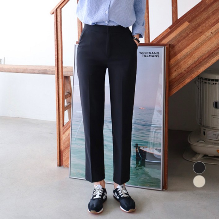 수비진 여성용 스판 슬림 일자 슬랙스 SL5101