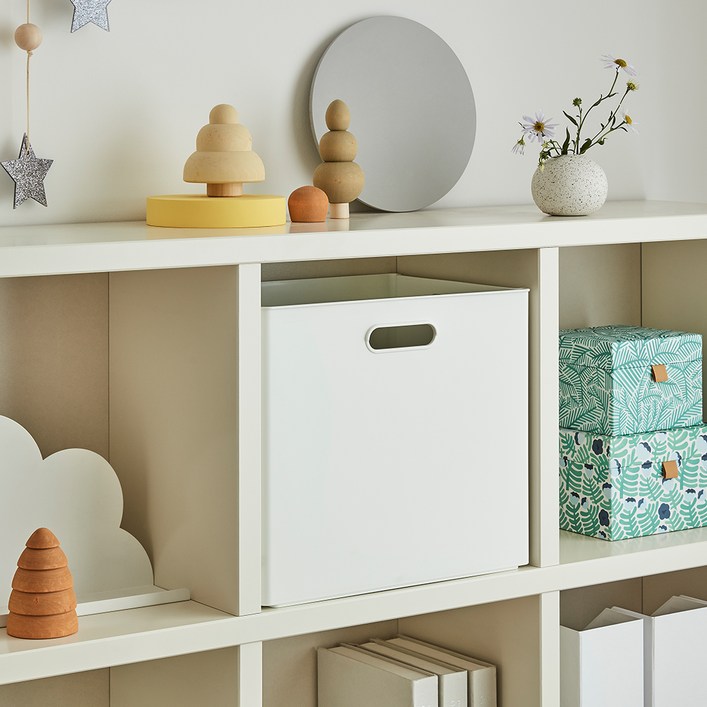 한샘 폴리 큐브 수납 바스켓, 화이트, 345 x 260 x 310 mm, 3개