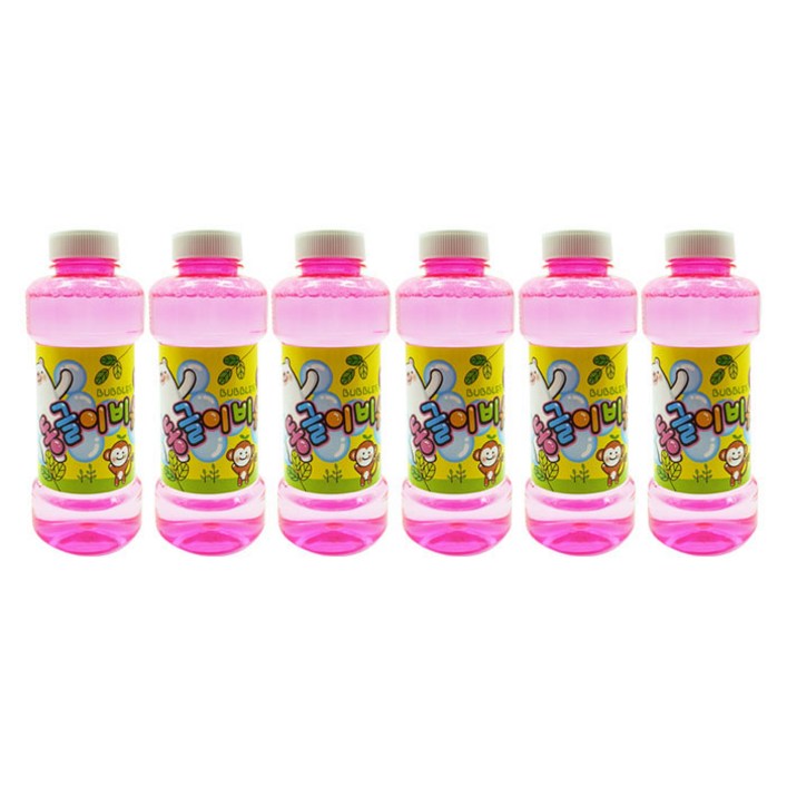 비누방울 리필액 500ml, 혼합색상, 6개 비누방울 리필액 500ml, 혼합색상, 6개