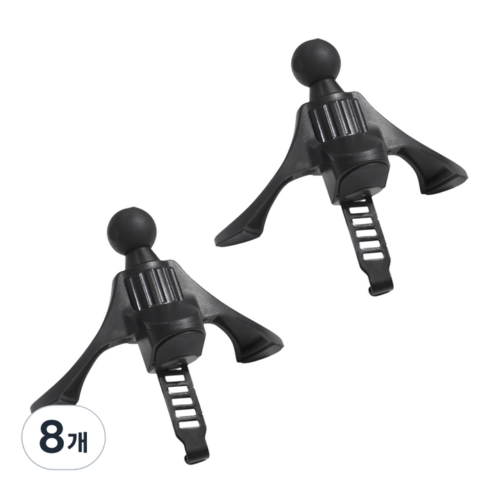 레드빈 차량용 고리 나사 받침방식 송풍구 거치대 DKAM, 블랙, 8개