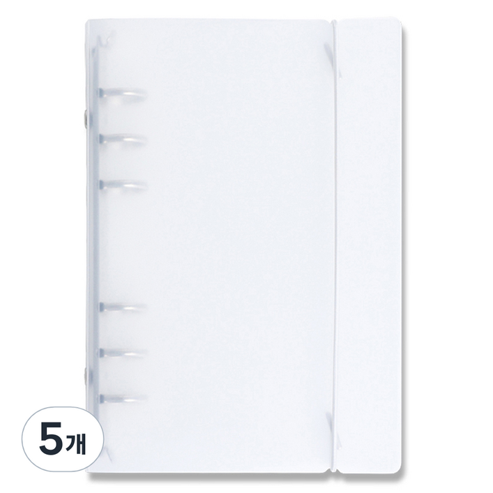 워너디스 6공 PP 바인더 커버 A6, 화이트, 5개 워너디스 6공 PP 바인더 커버 A6, 화이트, 5개