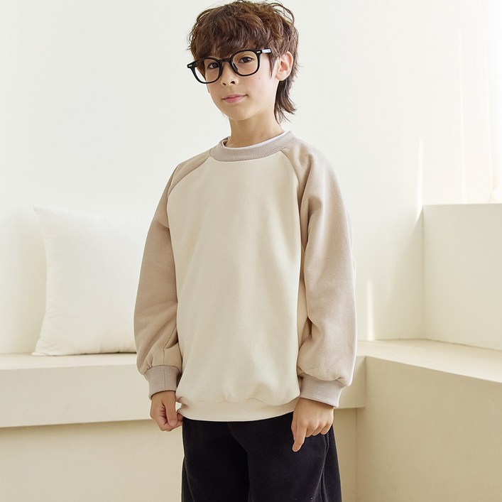 바브키즈 주니어 아동용 나그랑 기모 맨투맨