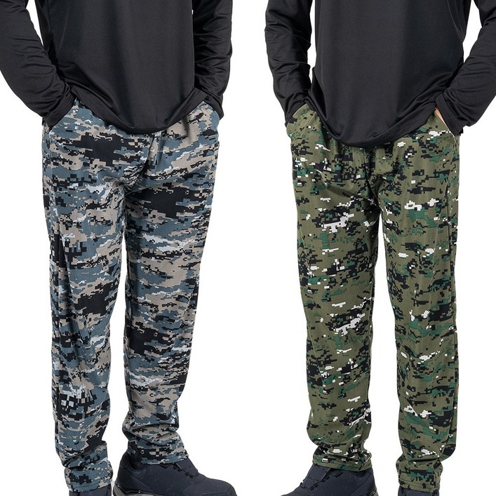 럭키베어 남성용 기모 스판 밴딩 작업 몸빼바지 2p