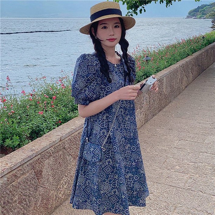ORZQU 여성 여름 패션 A라인 원피스 고급 디자인감 원피스