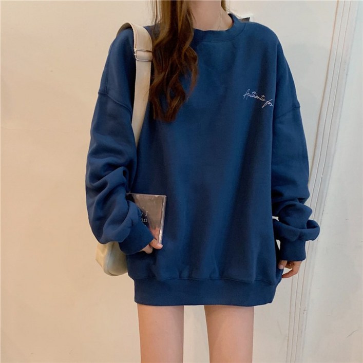 베르슈어 오버핏 레터링 소프트 기모 맨투맨